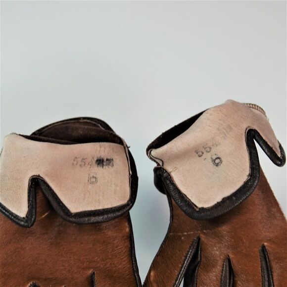 Vintage Fashion Gloves Hair On Hide Leather - Picture 9 of 10